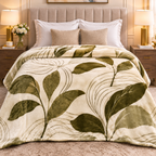 Olive Three-Ply Double Blanket